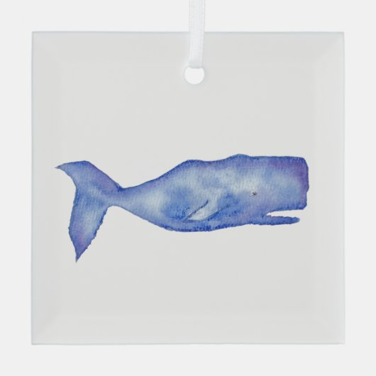 Waterverf Whale ornament door Charlotte Canzano (Achterkant)