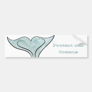 Waterverf Whale Tail Bumpersticker
