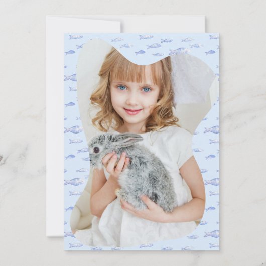 Waterverf Whale Tastic Blue Verjaardagsuitnodiging Kaart (Achterkant)