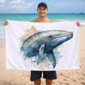 Waterverf Whale Wonder Badhanddoek