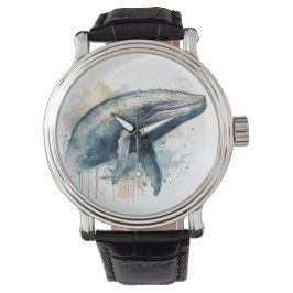 Waterverf Whale Wonder Horloge