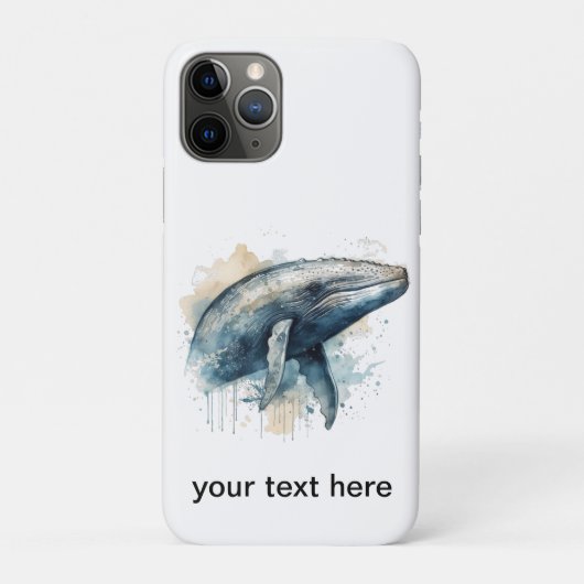 Waterverf Whale Wonder, op maat Case-Mate iPhone Case (Achterkant)