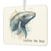 Waterverf Whale Wonder, op maat Luchtverfrisser (Links)