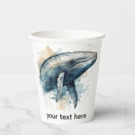 Waterverf Whale Wonder, op maat Papieren Bekers