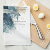 Waterverf Whale Wonder Theedoek (Quarter Fold)