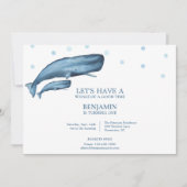 Waterverf Whales Ocean Kind Verjaardag Kaart (Voorkant)