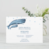 Waterverf Whales Ocean Kind Verjaardag Kaart (Staand voorkant)