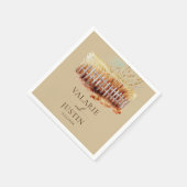Waterverf Wheat Field Fence Wedding Napkins Servet (Hoek)