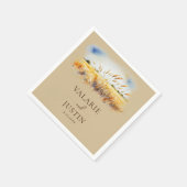 Waterverf Wheat Field Floral Wedding Napkins Servet (Hoek)
