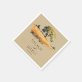 Waterverf Wheat Field Trees Wedding Napkins Servet (Hoek)