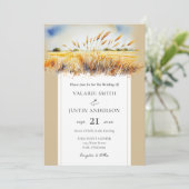 Waterverf Wheat Field Western Weddenschap in één k Kaart (Staand voorkant)