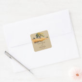 Waterverf Wheat Outdoor Wedding Square Sticker (Envelop)