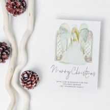 Waterverf Whimsical Angel Merry-kerstscript
