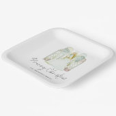 Waterverf Whimsical Angel Merry-kerstscript Papieren Bordje (Gebogen)