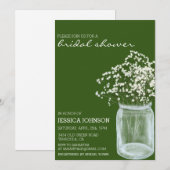 Waterverf Whimsical Baby's Breath Vrijgezellenfees Kaart (Voorkant / Achterkant)