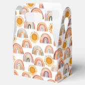 Waterverf Whimsical Boho Rainbow en Sun Bedankdoosjes (Geopend)