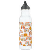 Waterverf Whimsical Boho Rainbow en Sun Kinder Waterfles (Rechts)