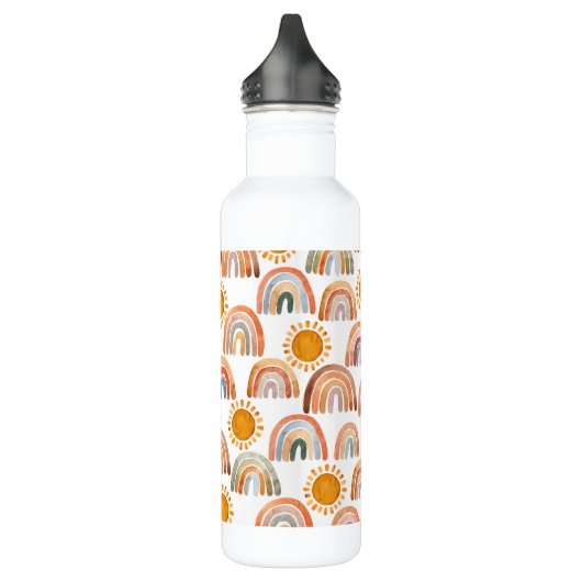 Waterverf Whimsical Boho Rainbow en Sun Kinder Waterfles (Links)