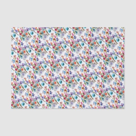 Waterverf Whimsical Butterflies Tissuepapier (Voorkant)