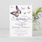 Waterverf Whimsical Butterfly Garden Baby shower Kaart (Staand voorkant)