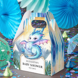 Waterverf Whimsical Dragon Baby shower Bedankdoosjes