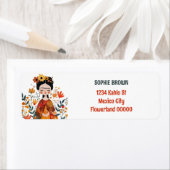 Waterverf Whimsical Frida Kahlo Retouradres Etiket (Insitu)