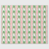Waterverf Whimsical Gestreepte Kerstbomen Cadeaupapier (Vlak)