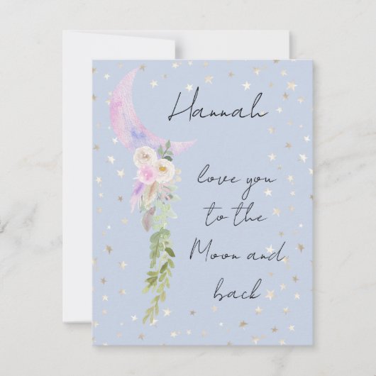 Waterverf Whimsical Love U to Moon and Back (Voorkant)