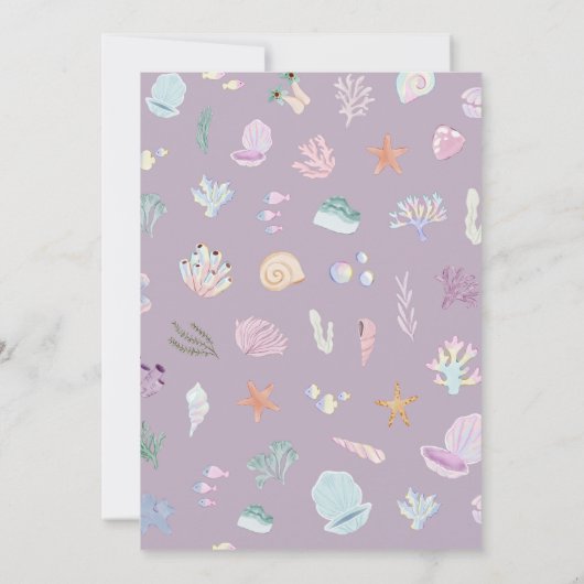 Waterverf Whimsical Mermaids Meisjes Verjaardag Kaart (Achterkant)