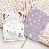 Waterverf Whimsical Mermaids Meisjes Verjaardag Kaart