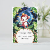 Waterverf Whimsical Monkey Birthday Bedankkaart (Staand voorkant)