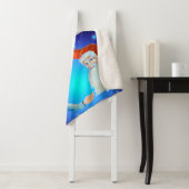 Waterverf Whimsical Santa Claus Merry Kerstmis Sherpa Deken (In situ)