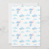 Waterverf Whimsical Sky Cute Baby shower Kaart (Achterkant)