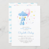 Waterverf Whimsical Sky Cute Baby shower