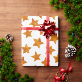 Waterverf Whimsical Stars Pattern Cadeaupapier
