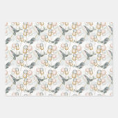 Waterverf Whimsical Whale Ocean Zee Feestgeschenke Inpakpapier Vel (Voorkant)