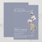 Waterverf Whimsical Wild Flower Bridal Brunch Kaart (Voorkant / Achterkant)