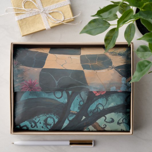 Waterverf Whimsical Wonderland Path Tissuepapier (Geschenk)