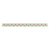 Waterverf Whimsicale Gestreepte Kerstbomen Grosgrain Lint (Voorkant)