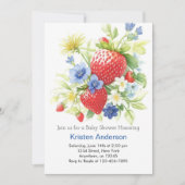 Waterverf Whimsy Berry Fields Boy Baby shower Kaart (Voorkant)