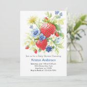 Waterverf Whimsy Berry Fields Boy Baby shower Kaart (Staand voorkant)
