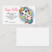 Waterverf Whimsy Eenhoorn Baby shower Informatiekaartje (Voorkant / Achterkant)