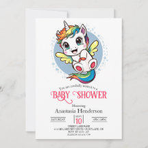 Waterverf Whimsy Eenhoorn Baby shower