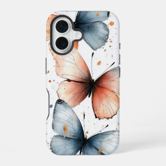 Waterverf Whimsy Flight Artistic Butterfly Hoesje iPhone 16 Hoesje