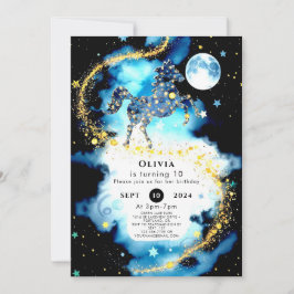 Waterverf Whimsy Horse Verjaardag Kaart