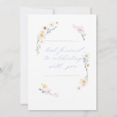 Waterverf Whimsy Pastel Bloemen Huwelijksuitnodigi Save The Date (Achterkant)
