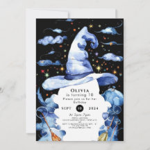 Waterverf Whimsy Wand Wizard Verjaardag