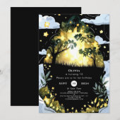 Waterverf Whimsy Woodland Verjaardag Kaart (Voorkant / Achterkant)