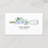 Waterverf Whisk en Bloemen Bakken Visitekaartje (Voorkant)