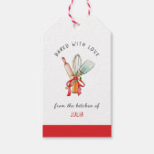 Waterverf Whiskbakkers Holiday bakken Gift Labels Cadeaulabel (Voorkant)